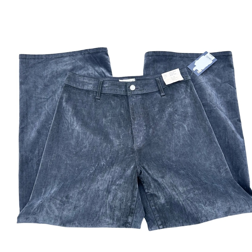 Women’s High Rise Sailor wide leg velvet/denim pant 12R